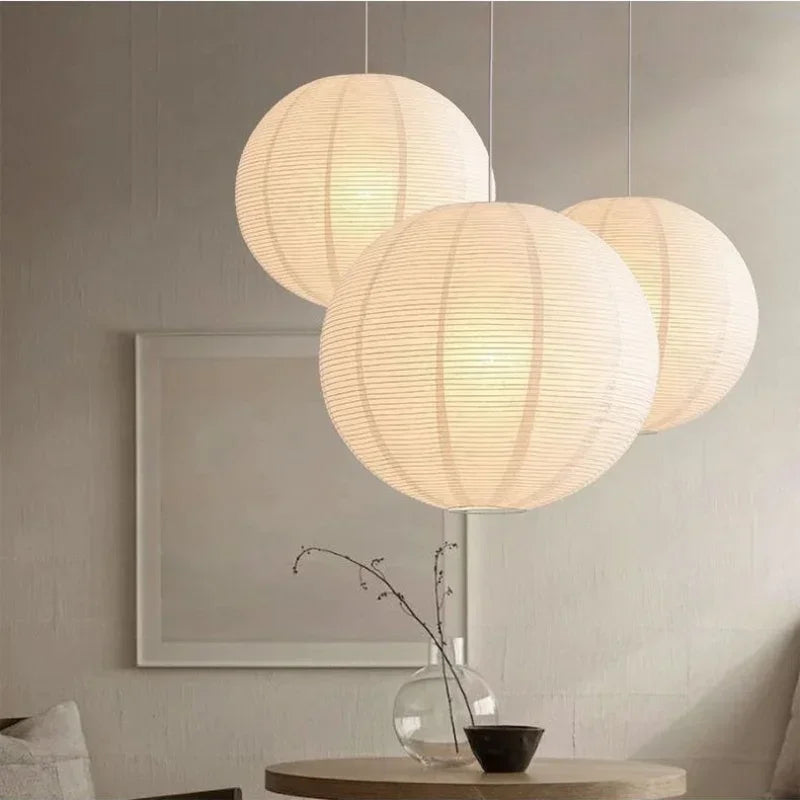 Japanese style rice paper art pendant light, lantern ball bedroom, living room, tea room, Zen lamp decoration pendant light