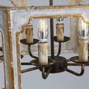 lustre rétro américain en bois massif pour villa vintage