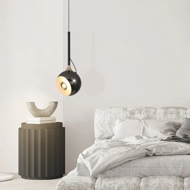 Nordische LED-Pendelleuchte für stilvolle Innenraumgestaltung – ideal fürs Arbeitszimmer - vue 3 sur 9