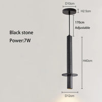 suspension LED nordique moderne chambre chevet longue ligne Simple décor à la maison jaune noir pierre