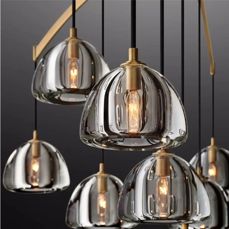 lustre moderne en cristal géométrique pour intérieur luxueux - vue 10 sur 14