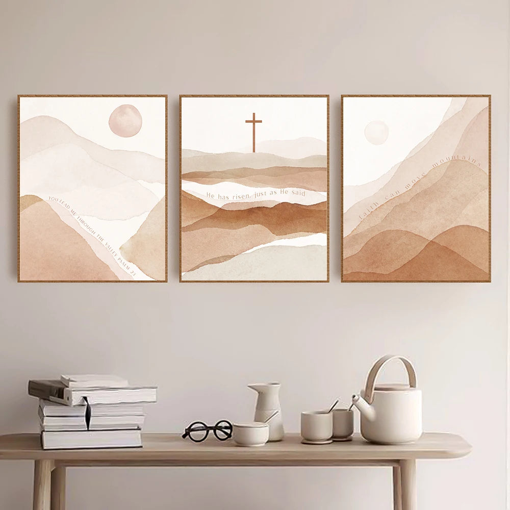 impressions d'art minimalistes croix de jésus décoration moderne