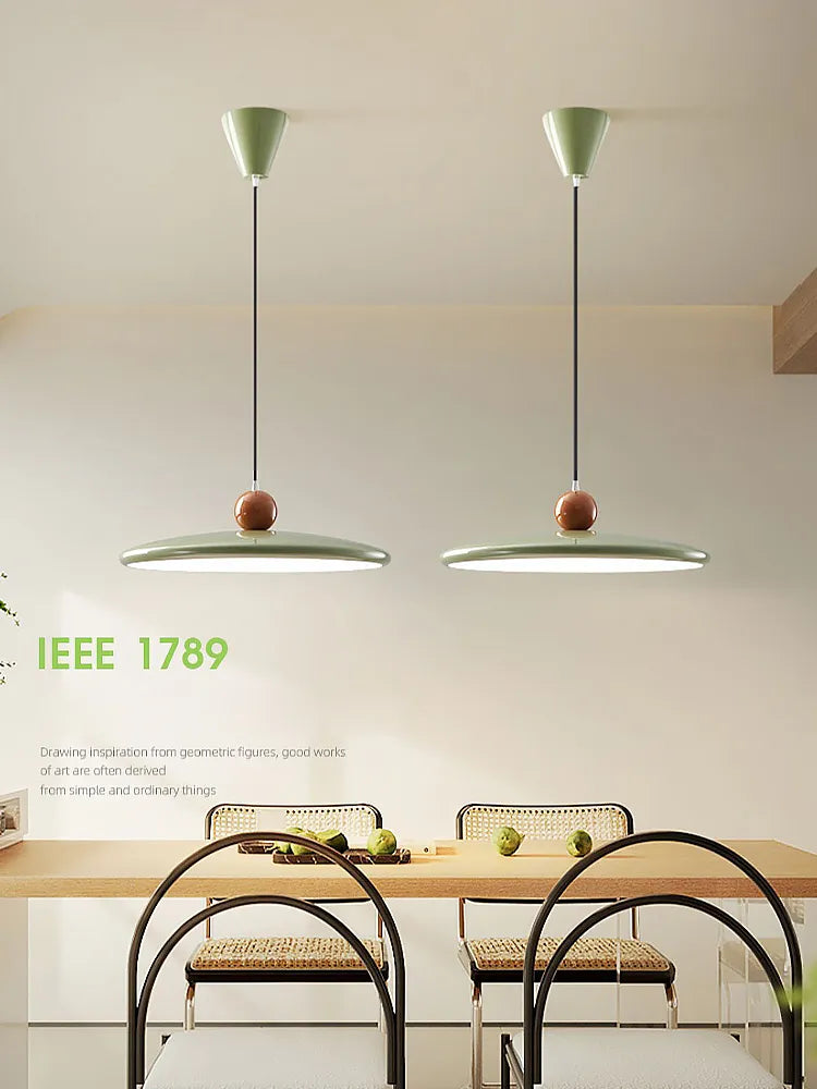 Lustre de restaurant style crème ovni - vue 3 sur 11
