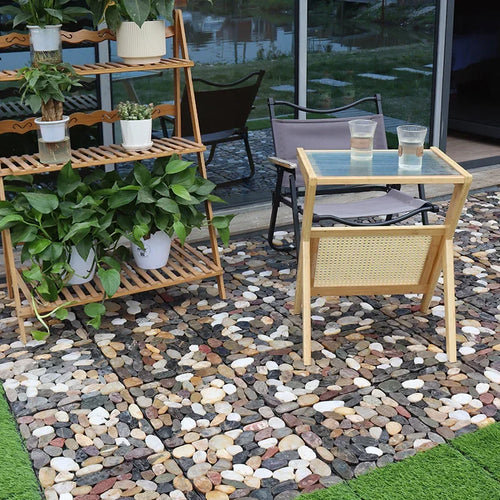revêtement sol extérieur dalles pierre emboîtables imperméables décoratives - vue 2 sur 7