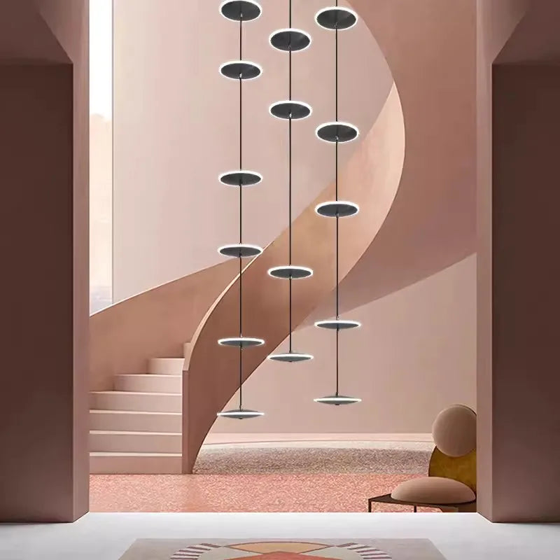 lustre moderne rond pour éclairage intérieur élégant - vue 5 sur 14