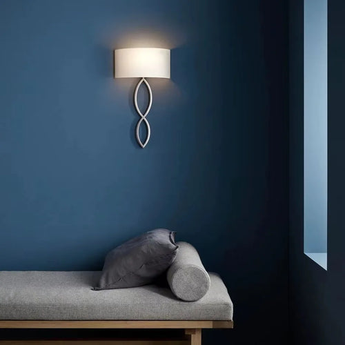 Wandleuchte Caserta Kreis Design aus Stoff für stilvolle Innendekoration - vue 3 sur 15