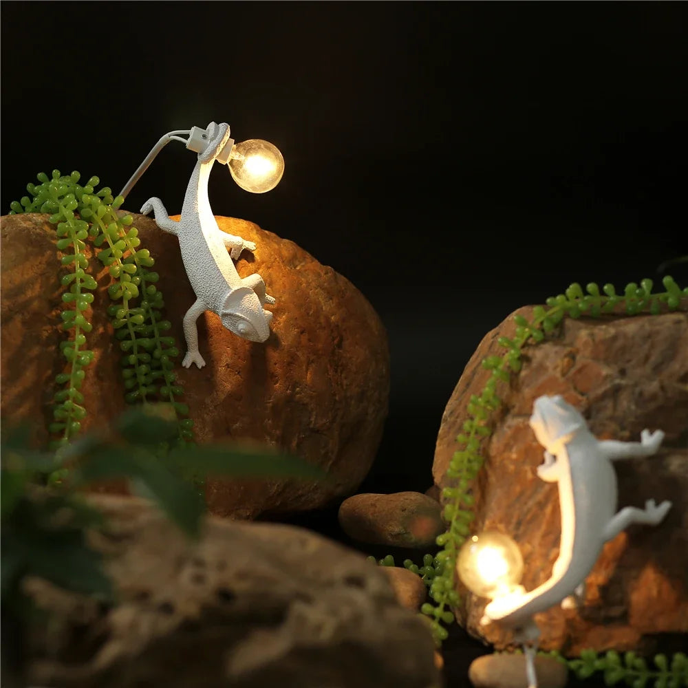 veilleuse lézard nordique lampe décorative moderne à LED - vue 4 sur 11