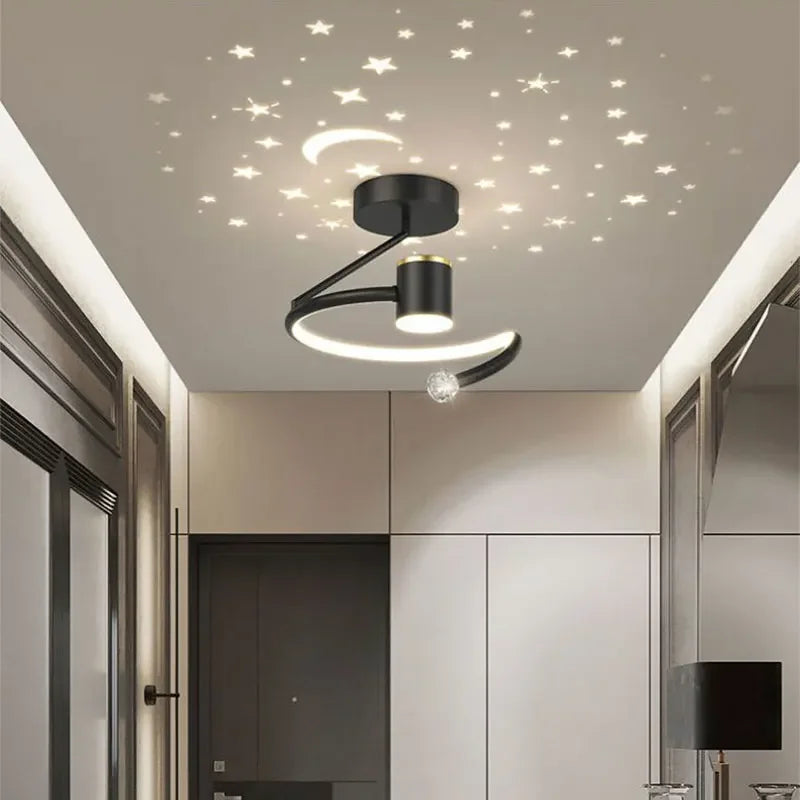 Plafonnier led minimaliste ciel étoilé éclairage intérieur - vue 3 sur 8