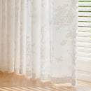 Voilage tulle floral romantique pour salon chambre fenetre