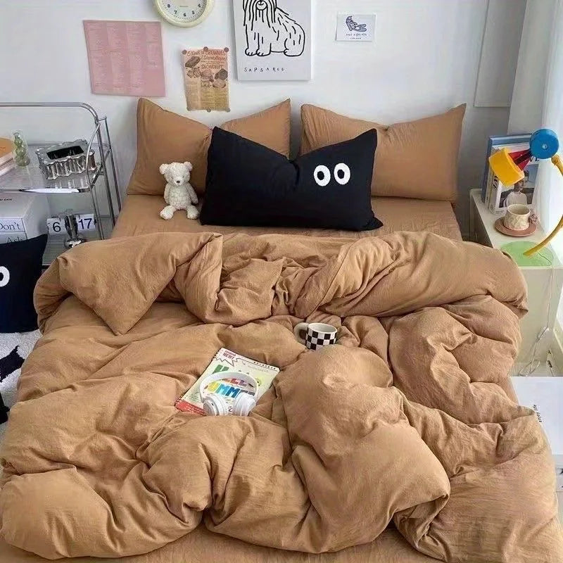 ensemble de literie coréenne avec housse drap et taie