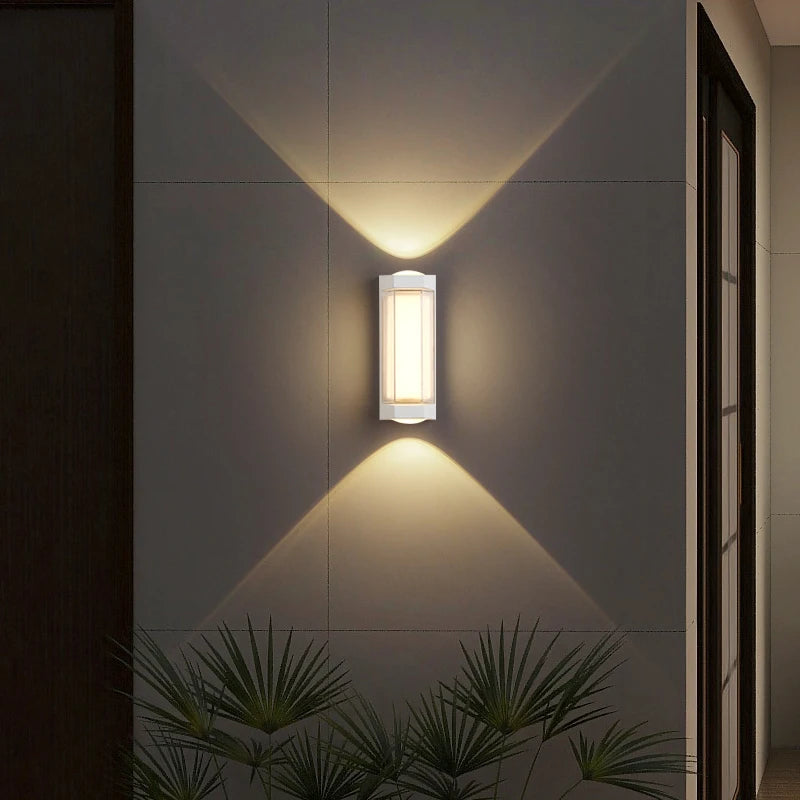 Applique murale étanche moderne IP65 porche allée balcon lumière porte d'entrée garage porche décoration de jardin éclairage applique murale extérieure - vue 5 sur 6
