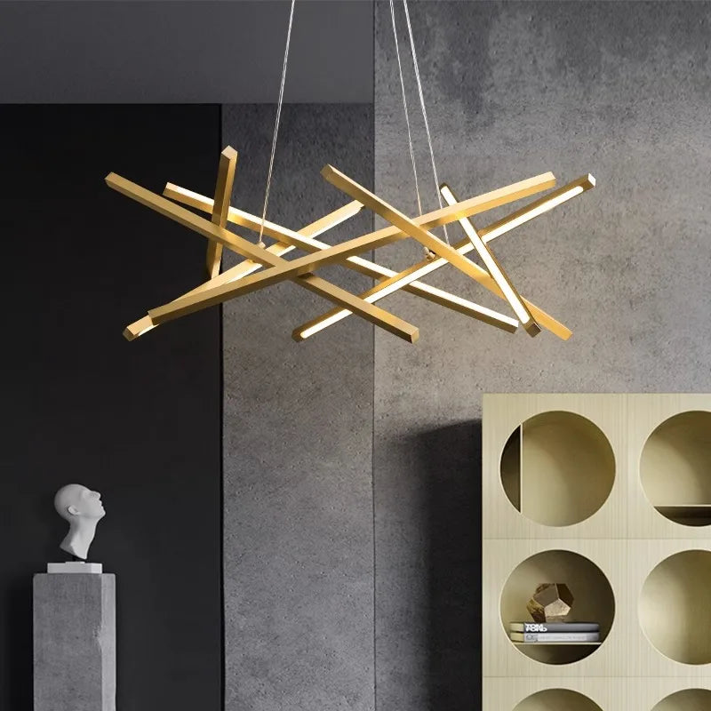lustre led moderne simple pour éclairage intérieur - vue 3 sur 8