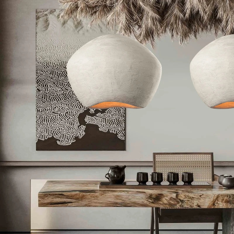 lustre led style nordique wabi sabi pour restaurant et bar
