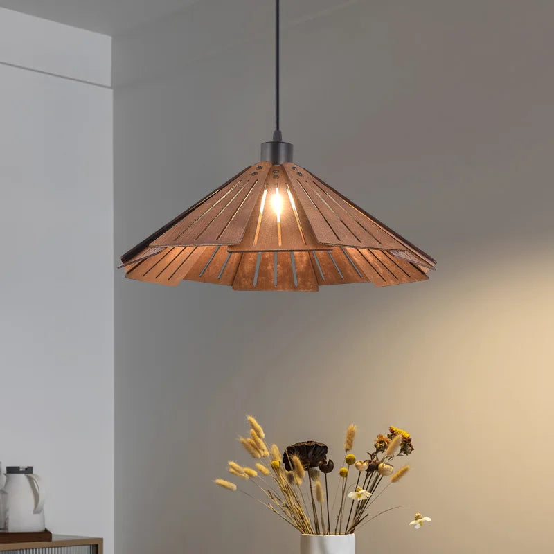 LED-Pendelleuchte Holz Wabi-Sabi-Stil Innen DIY 2022 - vue 5 sur 14