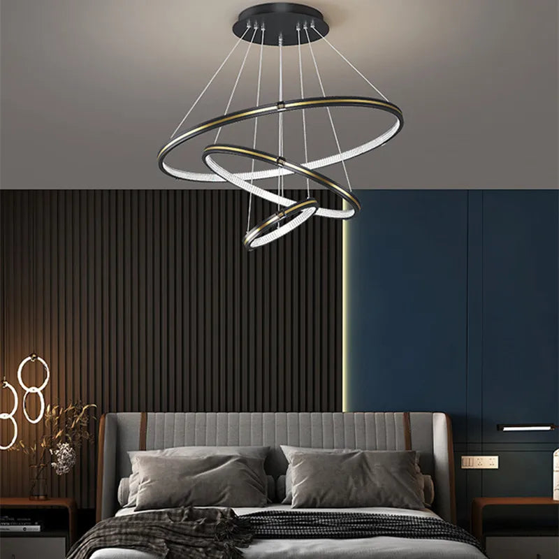 lustre moderne à gradation pour éclairage intérieur élégant - vue 6 sur 23