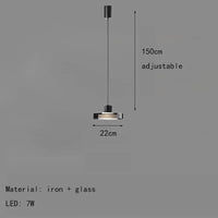 suspension ronde moderne en verre pour intérieur avec fil réglable