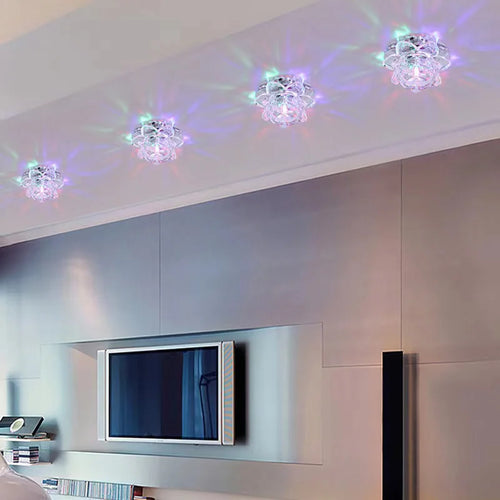 LED-Deckenleuchte aus Kristall für moderne Wohnraumdekoration - vue 3 sur 7