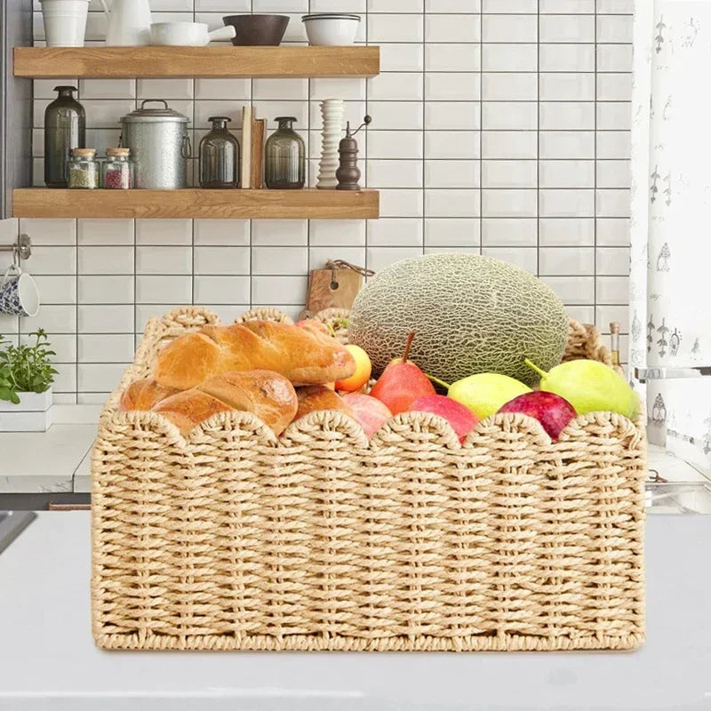 panier de rangement tissé en corde pour divers usages - vue 2 sur 7