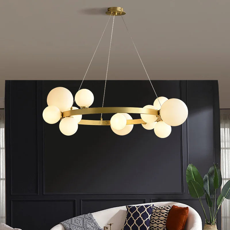 lampe suspendue boule de verre clair avec cordon réglable et emballage sûr - vue 3 sur 17