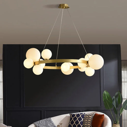 lampe suspendue en forme d'anneau avec fil réglable