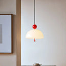 lampe led suspendue esthétique en verre champignon nordique