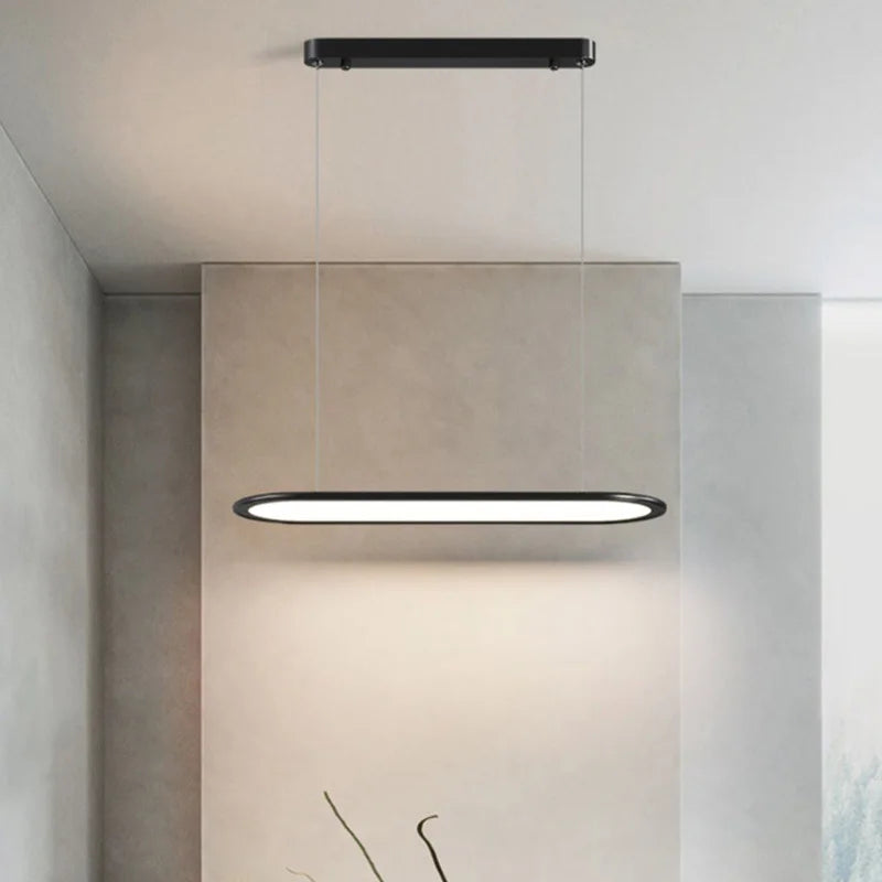 Moderner und minimalistischer LED-Kronleuchter für nordische Dekoration - vue 6 sur 12