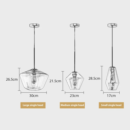 Moderne Glas-Pendelleuchte im kreativen nordischen Minimalismus - vue 6 sur 14