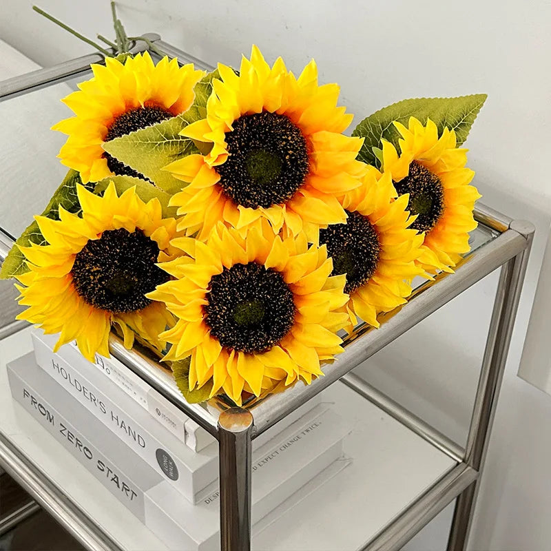 tournesol artificiel décoratif pour arrangements floraux et photographie - vue 5 sur 11