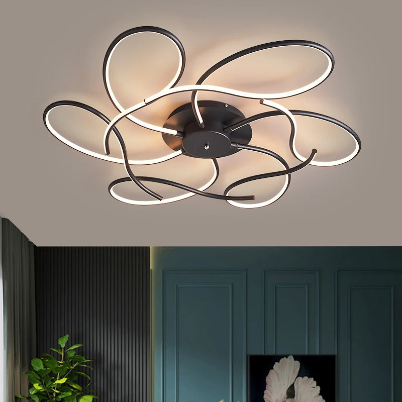Gleam Modern LED Chandelier For Home Living Room Decoration, Bedroom Home Decoration, Ceiling Chandelier For Smart Home - vue 2 sur 10