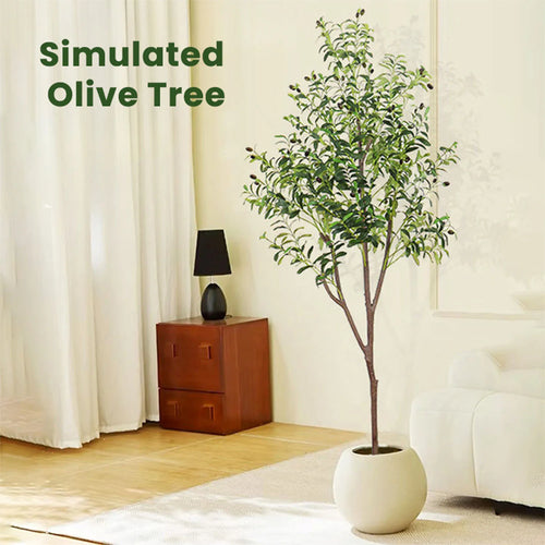 Realistic Artificial Olive Tree, Lifelike Faux Olive Plant for Home, Office, Garden Décor - vue 2 sur 8