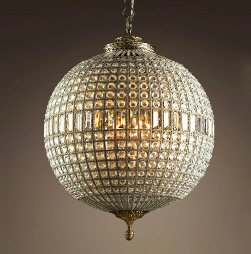 Suspension Lampe K9 Cristal Style Cour Médiévale