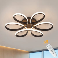 lustre moderne en aluminium acrylique led avec télécommande réglable