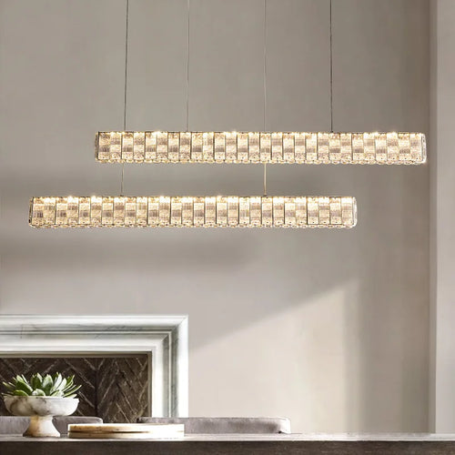 lustre en cristal postmoderne pour bar et salon