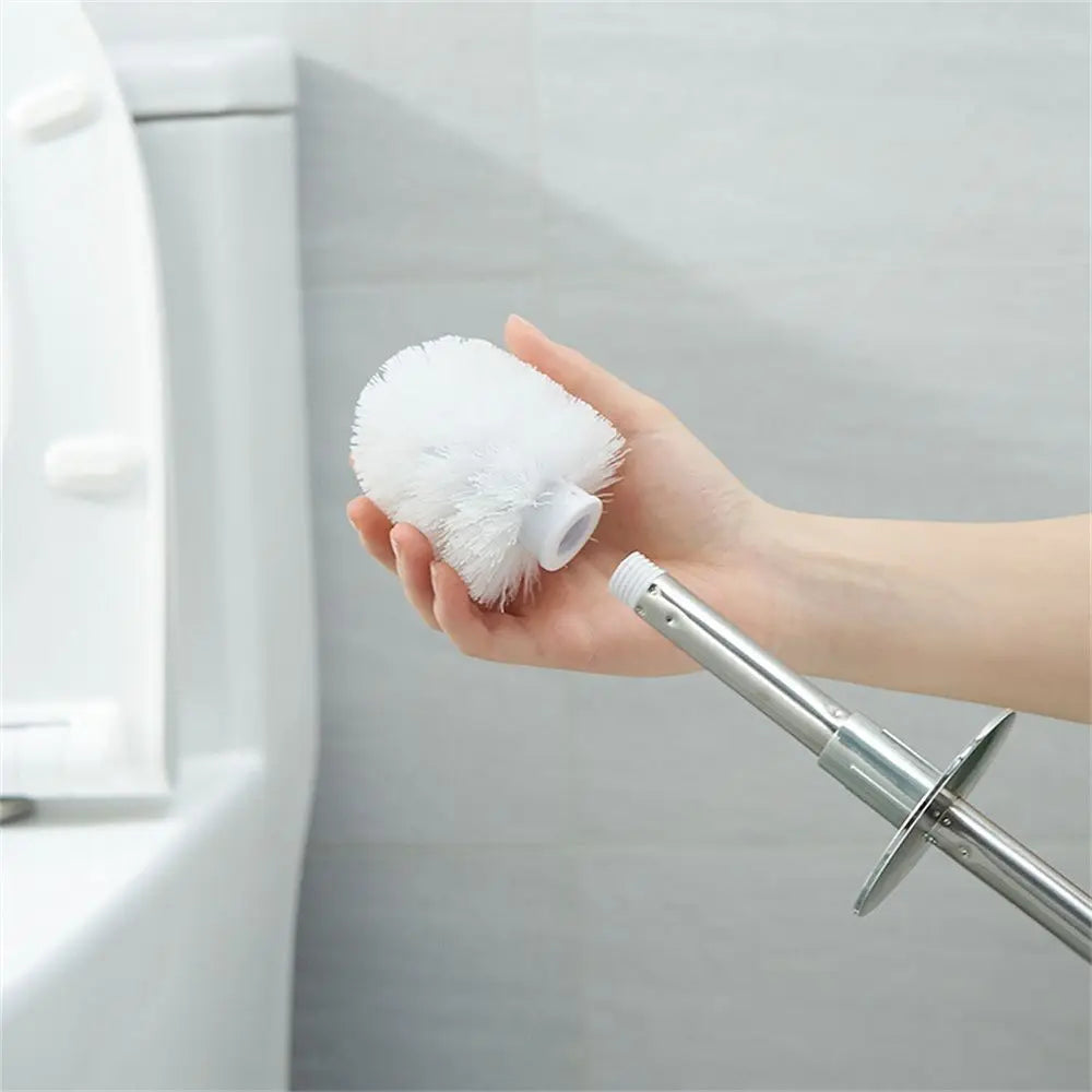 ensemble de brosse de toilette et support autonome pour salle de bain - vue 5 sur 9