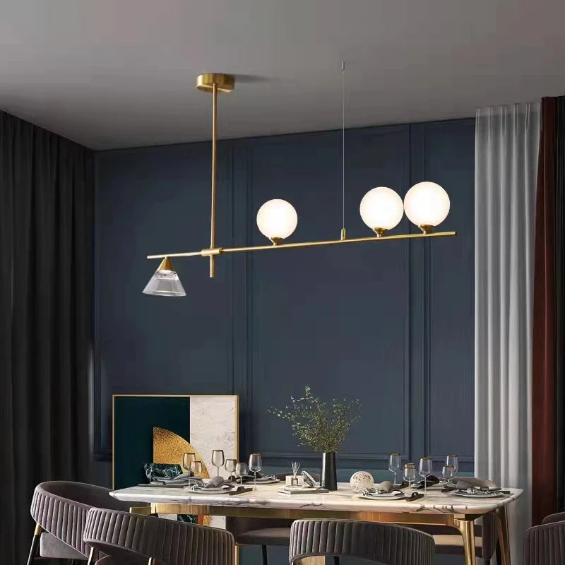 lampe suspendue moderne en verre pour décoration intérieure - vue 4 sur 8