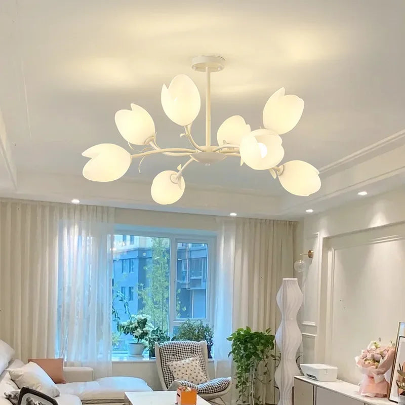 lustre orchidée à LED pour éclairage romantique et chaleureux - vue 3 sur 14