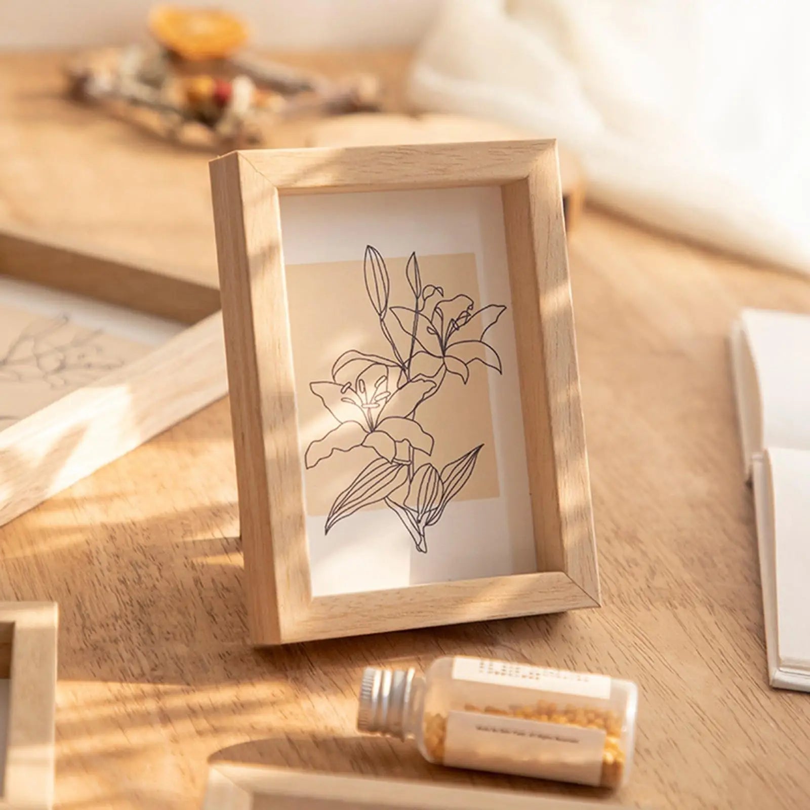 cadre photo en bois pour décoration murale et de bureau - vue 3 sur 6