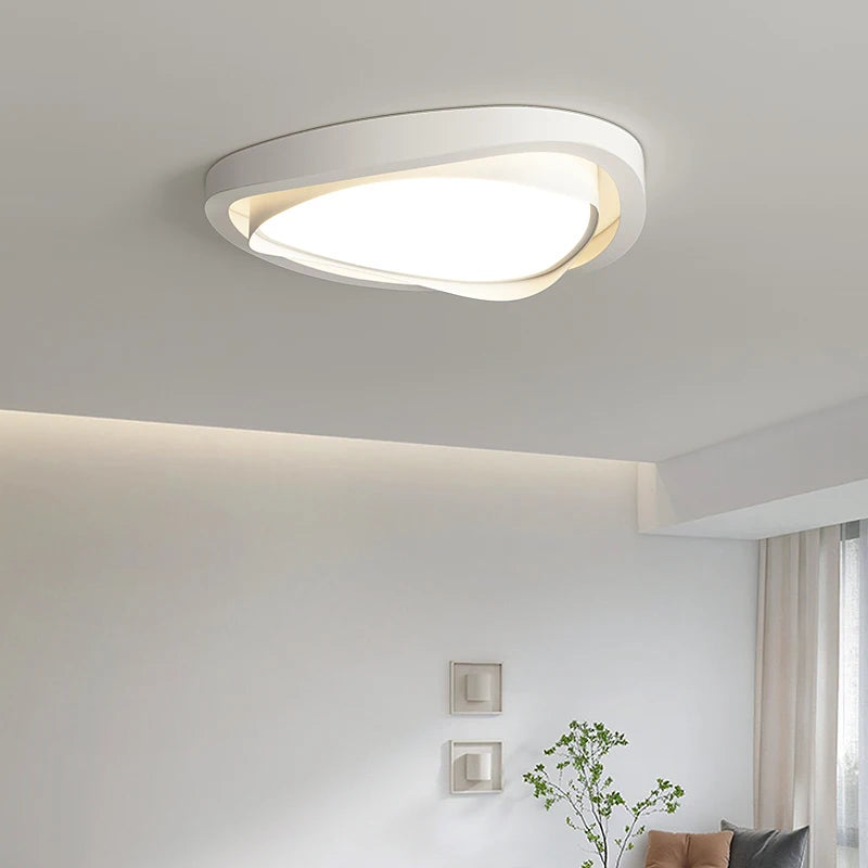 Moderne Deckenleuchte Creme Stil Wohnzimmer Augenschutz Vollspektrum - vue 5 sur 8