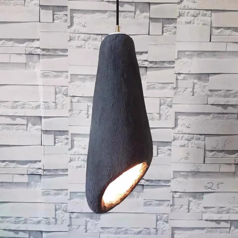 suspension Nordique résine Wabi Sabi lumières salle à manger Bar éclairage décor à la maison - vue 5 sur 6