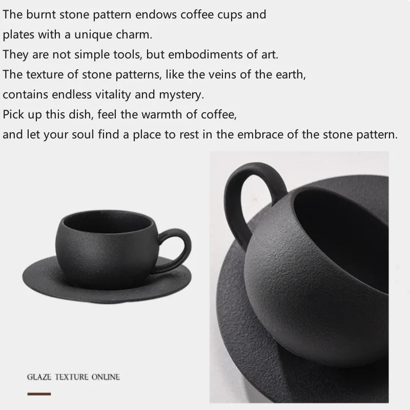 Service café céramique style japonais avec plateau artisanal