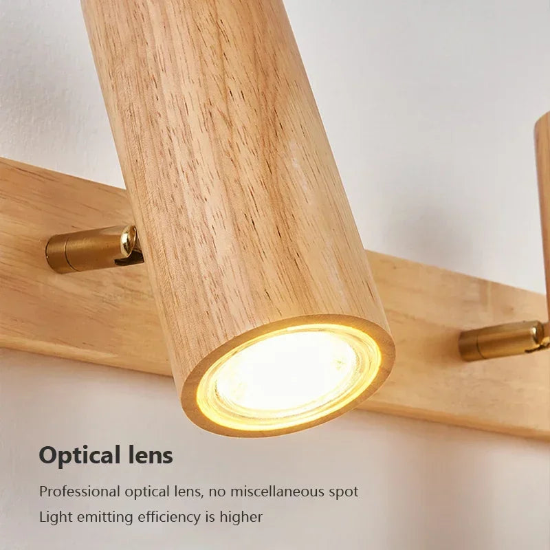 applique murale en bois nordique à led design moderne pour intérieur - vue 5 sur 10