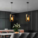 lustre vintage en bois pour cuisine et restaurant