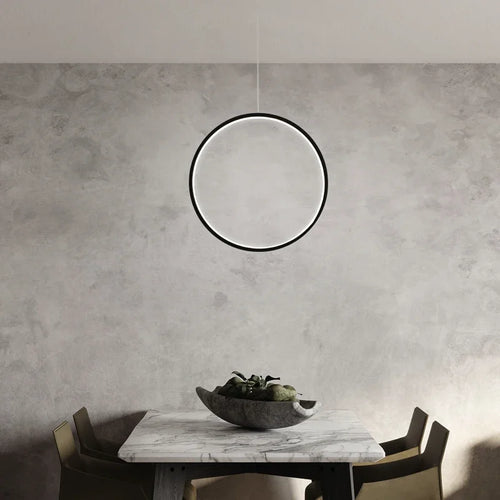 Minimalistischer Kronleuchter in Kreisform für moderne Innenräume - vue 3 sur 18