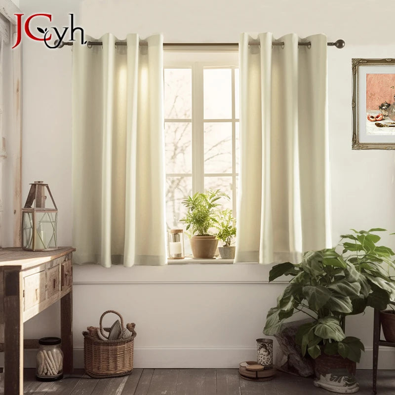 Rideau court occultant texture moderne pour chambre salon