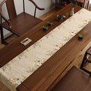 Nappe style chinois motif oiseaux et bambou encre