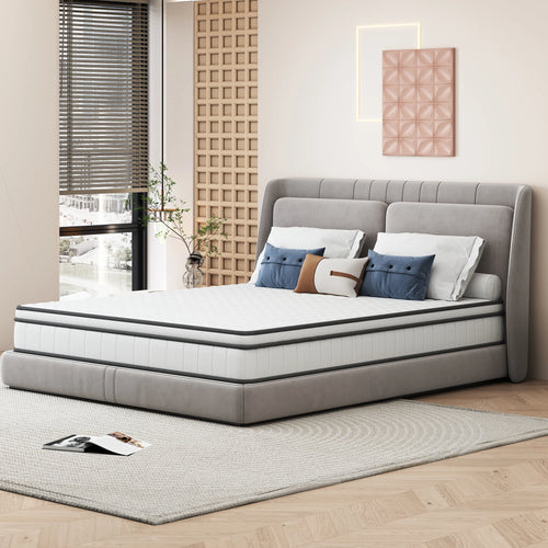 7-Zone Spring Matratze 25cm thick,Medium-Firm Orthopaedic, Extra Comfort, Breathable & Quiet,Breathable 3D fabric - vue 6 sur 9