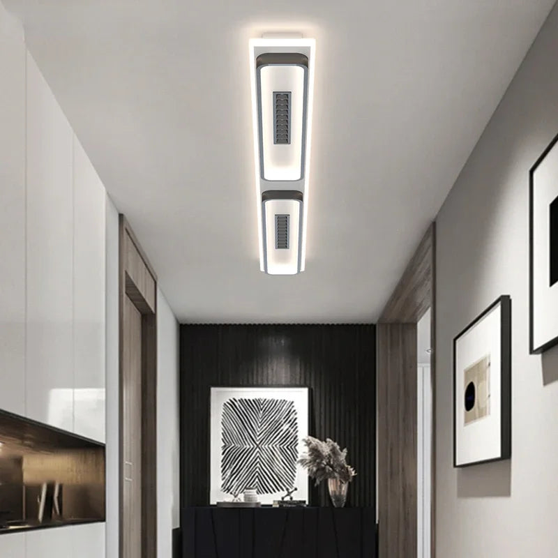 Plafonnier led moderne avec gradation et projecteurs d'éclairage intérieur - vue 5 sur 13