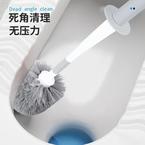 brosse de nettoyage pour toilettes avec support flexible - vue 3 sur 7