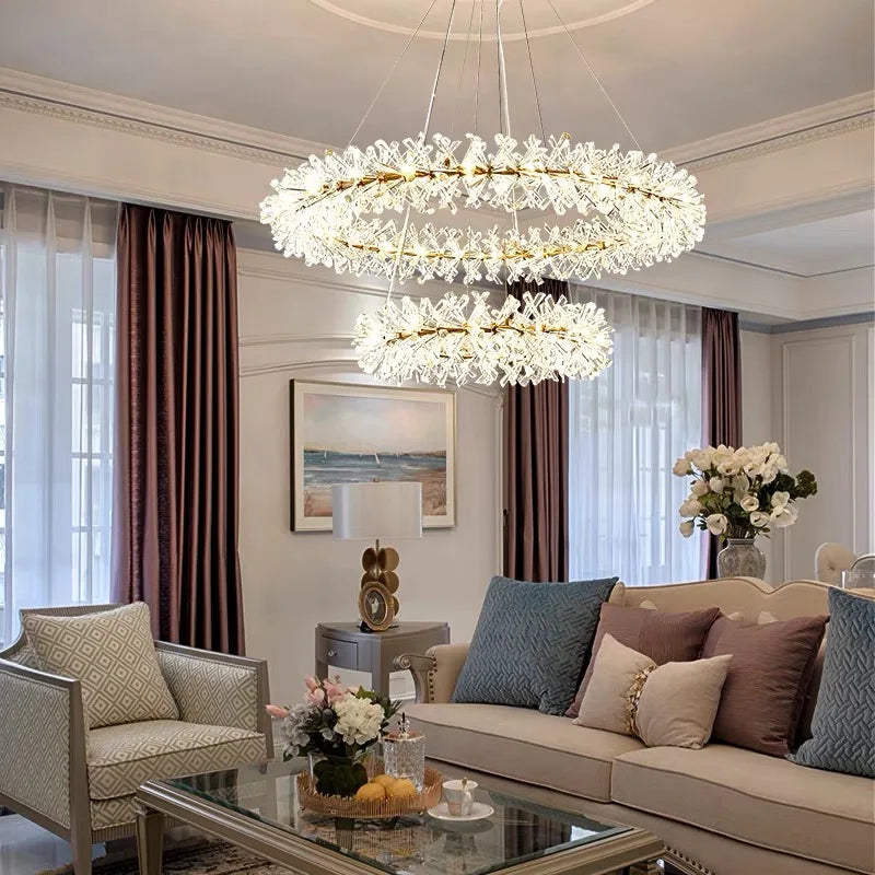 lustre en cristal moderne pour un éclairage intérieur élégant - vue 3 sur 14