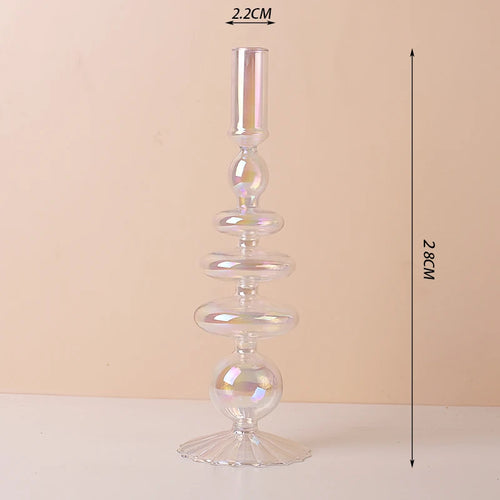 bougeoirs en verre romantiques pour mariage et décoration intérieure